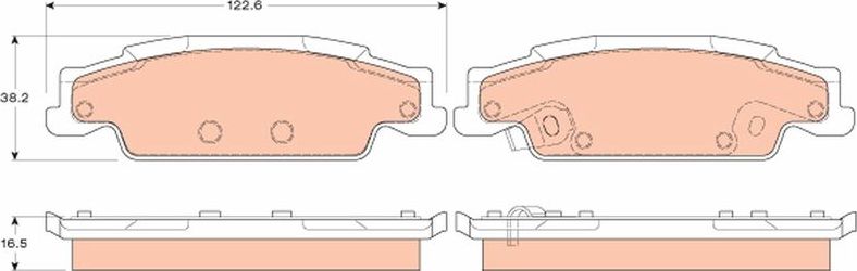Тормозные колодки TRW. Артикул GDB4453