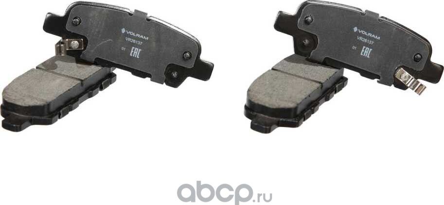 КОЛОДКИ ЗАДНИЕ ДЛЯ А/М NISSAN JUKE (10-), X-TRAIL (07-14), QASHQAI (06-14) ДИСК (Volram). Артикул VR26137