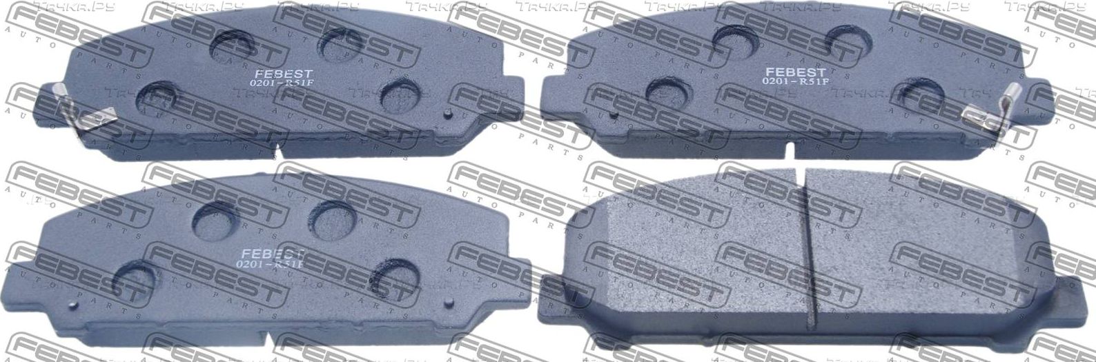 Тормозные колодки Febest. Артикул 0201-R51F