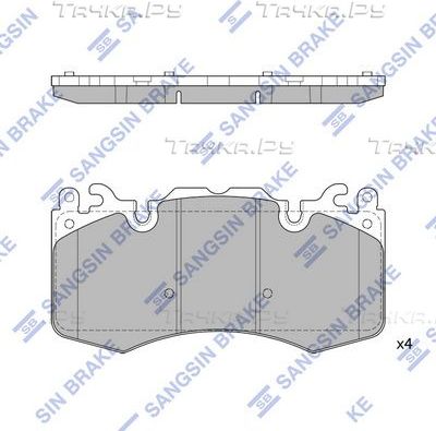 Тормозные колодки Sangsin Hi-Q передние для Land Rover Range Rover III 2009-2012. Артикул SP2239