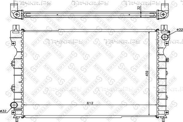 Радиатор охлаждения двигателя Stellox. Артикул 10-26283-SX