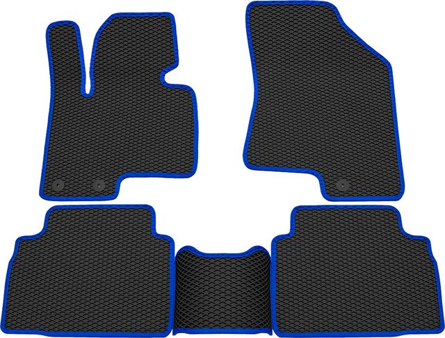 Коврики Rezkon EVA для салона Hyundai ix35 I 2010-2015 Синий кант. Артикул 9020040103