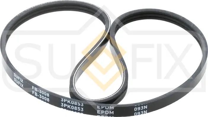 Ремень поликлиновый 3PK0853 (Sufix). Артикул FB3008