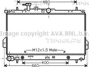 Радиатор охлаждения двигателя AVA. Артикул HY2096