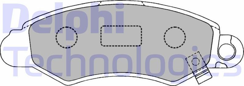 Тормозные колодки Delphi (органический). Артикул LP1318