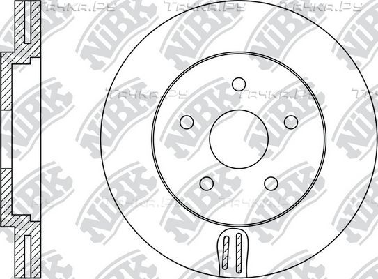 Тормозной диск NiBK передний для Audi A6 allroad I (C5) 2000-2005. Артикул RN1393