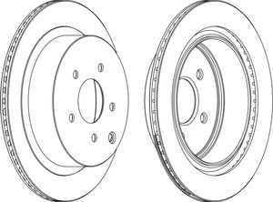 Тормозной диск Ferodo Premier задний для Infiniti QX50 I 2013-2017. Артикул DDF1506C