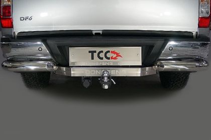 Фаркоп ТСС под американский квадрат для Dongfeng DF6 2.3D AT Luxury 2022-2026 надпись DongFeng. Артикул TCU00348