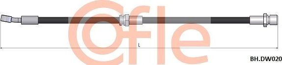 Тормозной шланг Cofle передний левый для Daewoo Lacetti 2004-2010. Артикул 92.BH.DW020