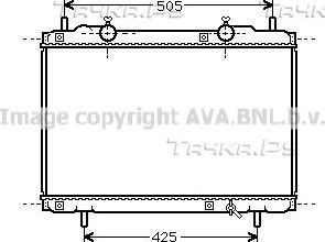 Радиатор охлаждения двигателя AVA для Fiat Brava 1995-2001. Артикул FT2167
