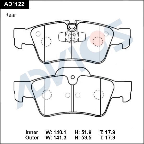 Тормозные колодки Advics. Артикул AD1122