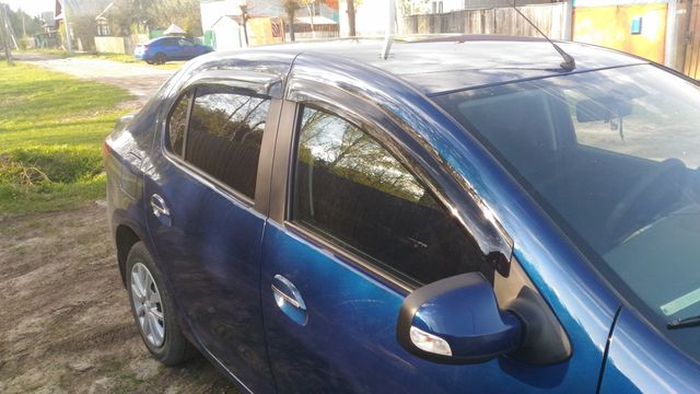 Дефлекторы SIM для окон Renault Logan II, Stepway седан 2014-2026. Артикул SRELOG1432