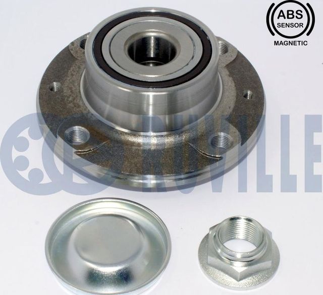 Ступица колеса с интегрированным подшипником (в сборе) Ruville задняя для Peugeot 307 I 2000-2009. Артикул 221004