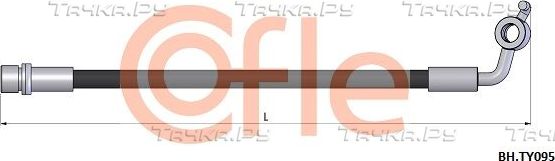 Тормозной шланг Cofle передний правый для Toyota HiAce H100 2006-2012. Артикул 92.BH.TY095