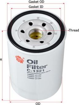 Масляный фильтр Sakura. Артикул C-1321