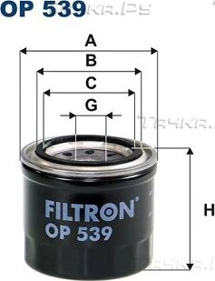 Масляный фильтр Filtron. Артикул OP 539