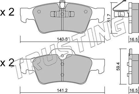 Тормозные колодки Trusting. Артикул 584.1