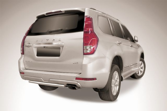 Защита Slitkoff заднего бампера d57 короткая для Haval H9 I рестайлинг 2017-2026. Артикул HavH9-17-008