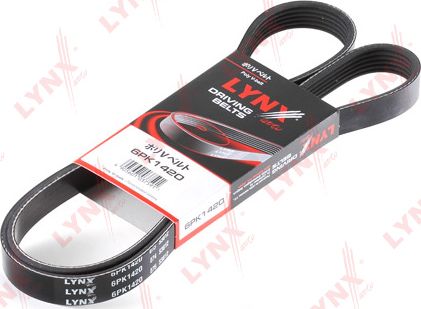 Приводной ремень поликлиновой LYNXauto для Dodge Caravan III 1995-2001. Артикул 6PK1420