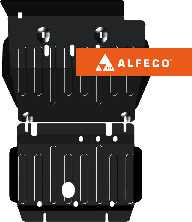 Защита Alfeco для радиатора и картера (2 части) Toyota Tacoma Double Cab (N200) 2012-2015. Артикул ALF.24.142