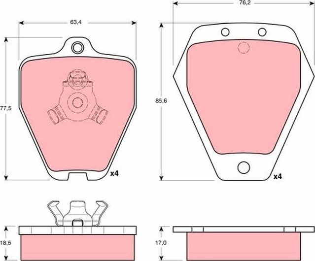 Тормозные колодки TRW. Артикул GDB1323