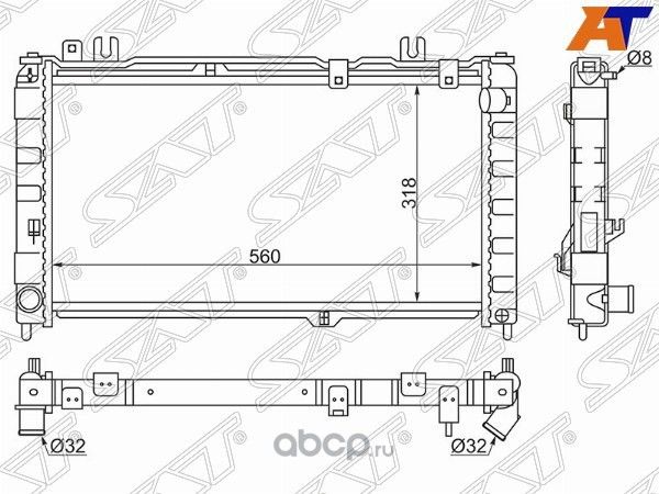 Радиатор LADA GRANTA 12-трубчатый (SAT). Артикул SGLD0001R