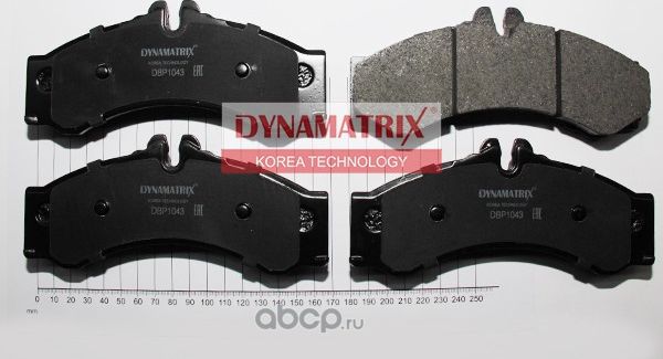 Колодки тормозные дисковые (Dynamatrix-Korea). Артикул DBP1043