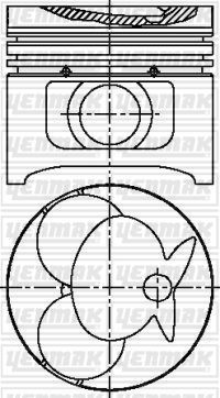 Поршень Yenmak для Mercedes-Benz T1 1988-1996. Артикул 31-03617-050
