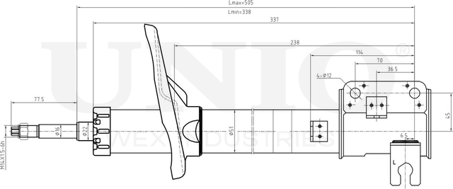 Амортизатор подвески (Unio). Артикул SAB-10224