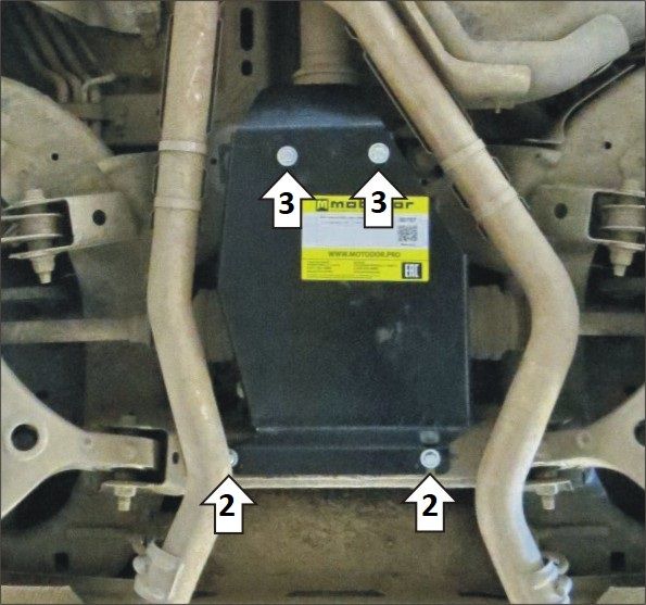 Защита усиленная Мотодор для заднего дифференциала Ford Explorer VI 2019-2026. Артикул 00757