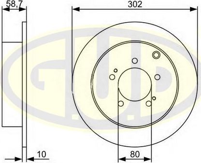 Тормозной диск G.U.D.. Артикул GDB110330