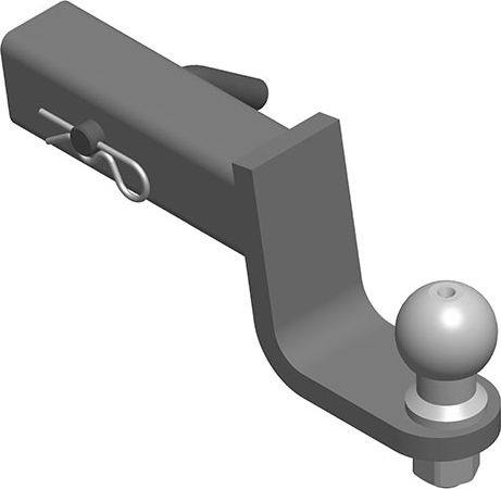 Шаровый узел AvtoS для фаркопа с понижением 9см под квадратное отверстие US-2 50х50 мм (на базе шара E). Артикул TY 05-09