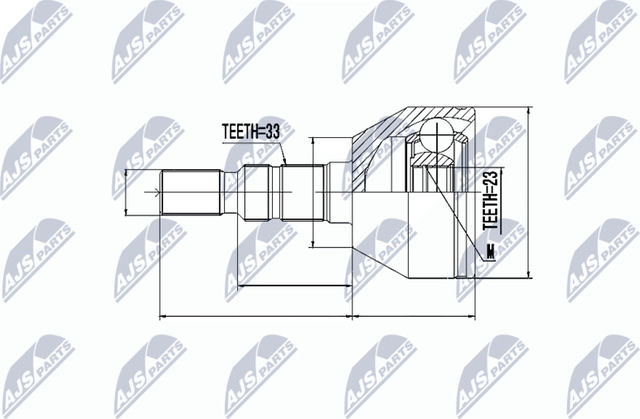 Шрус внутренний (граната) NTY. Артикул NPZ-PL-023