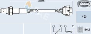 Лямбда-зонд (кислородный датчик) FAE для Alfa Romeo 159 2005-2011. Артикул 77303