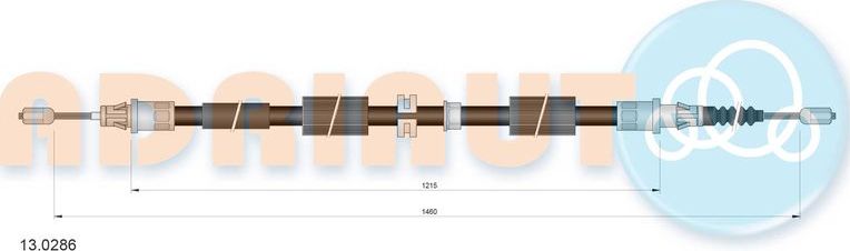Трос ручника (тросик ручного тормоза) Adriauto задний для Ford Cougar 1998-2001. Артикул 13.0286