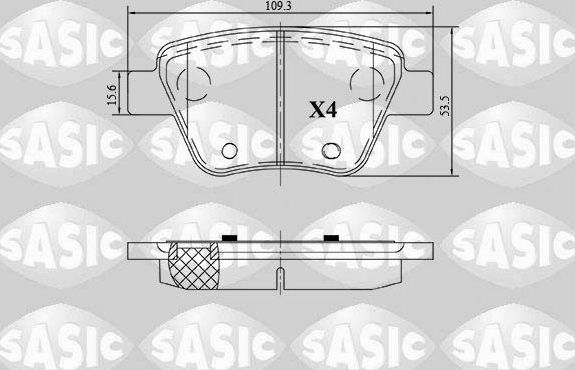 Тормозные колодки Sasic. Артикул 6216187