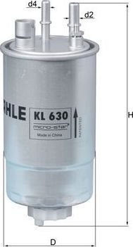 Топливный фильтр Mahle. Артикул KL 630