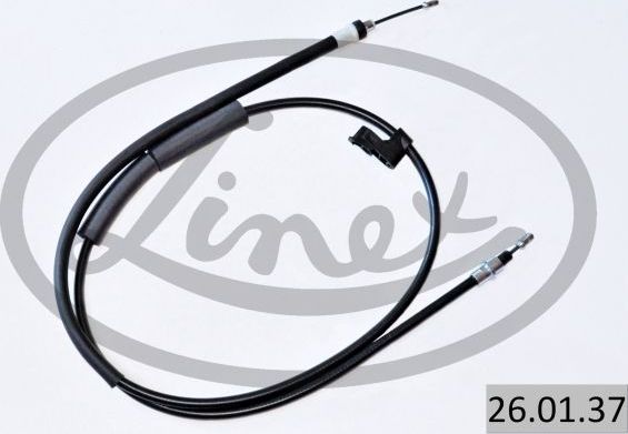Трос ручника (тросик ручного тормоза) Linex левый для Mazda 3 I (BK) 2003-2009. Артикул 26.01.37