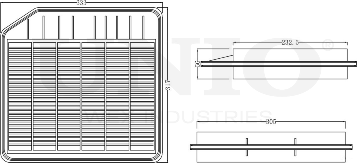 Фильтр воздушный (Unio). Артикул FLT-10251