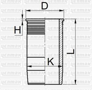 Гильза цилиндра Yenmak (Серый чугун) для MAN Lion's Star 2004-2007. Артикул 51-05604-000