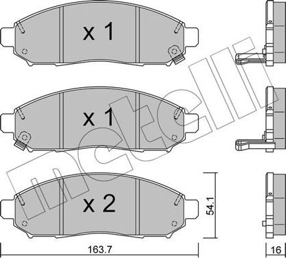 Тормозные колодки Metelli. Артикул 22-0743-1
