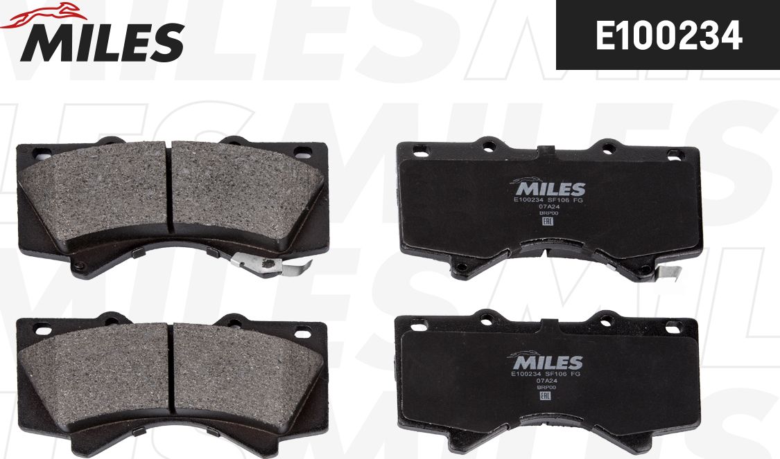 Тормозные колодки Miles (Semi-Metallic). Артикул E100234