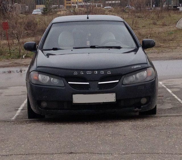 Дефлектор VT52 для капота Nissan Almera N16 2000-2006. Артикул NS03VT