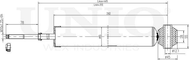 Амортизатор подвески (Unio). Артикул SAB-10400