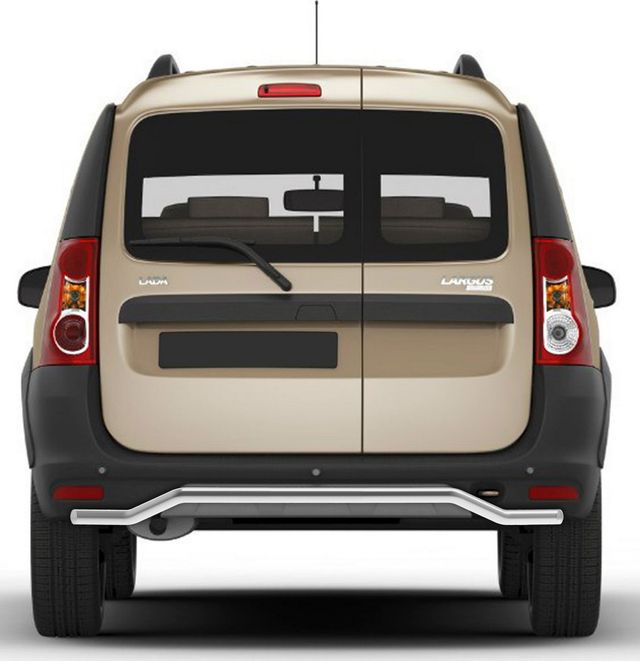 Защита Rival заднего бампера d42 волна для Lada Largus Cross 2014-2021. Артикул R.6005.007