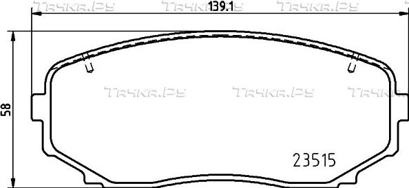 Тормозные колодки Nisshinbo передние для Mitsubishi Eclipse Cross 2017-2026. Артикул NP3051