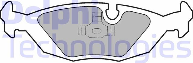 Тормозные колодки Delphi (Low-Metallic). Артикул LP576