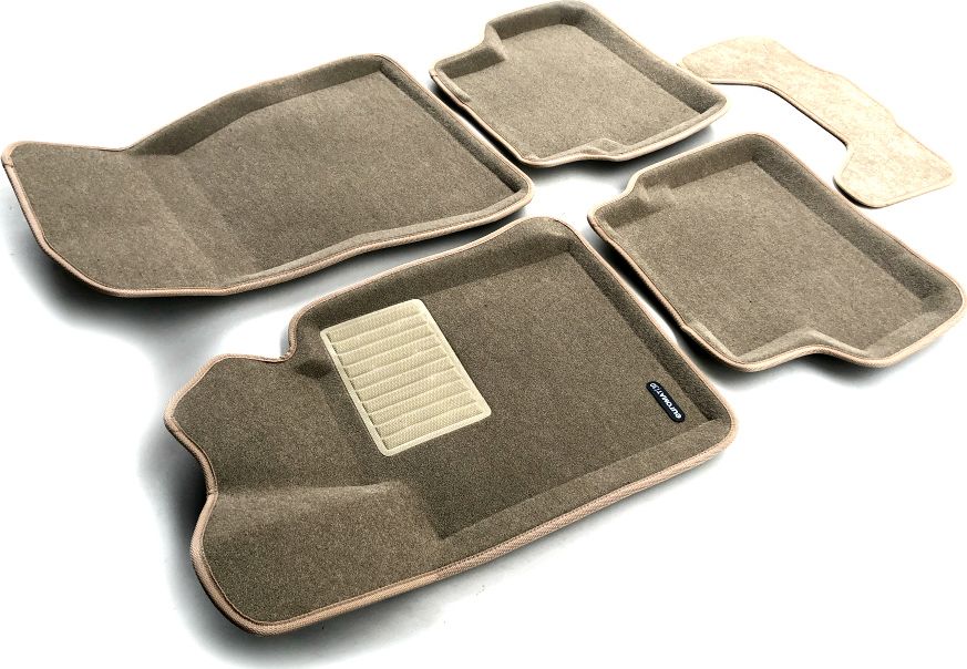 Коврики текстильные Euromat 3D Business для салона BMW 5 G30 2017-2023 Бежевые. Артикул EMC3D-001219T
