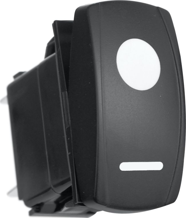 Переключатель РИФ включения/выключения КРУГ ЛИНИЯ с белой подсветкой. Артикул RIF22-1-1103300