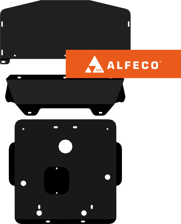 Защита Alfeco для картера (3 части) BMW 3-серия Е46 318 1998-2001. Артикул ALF.34.02